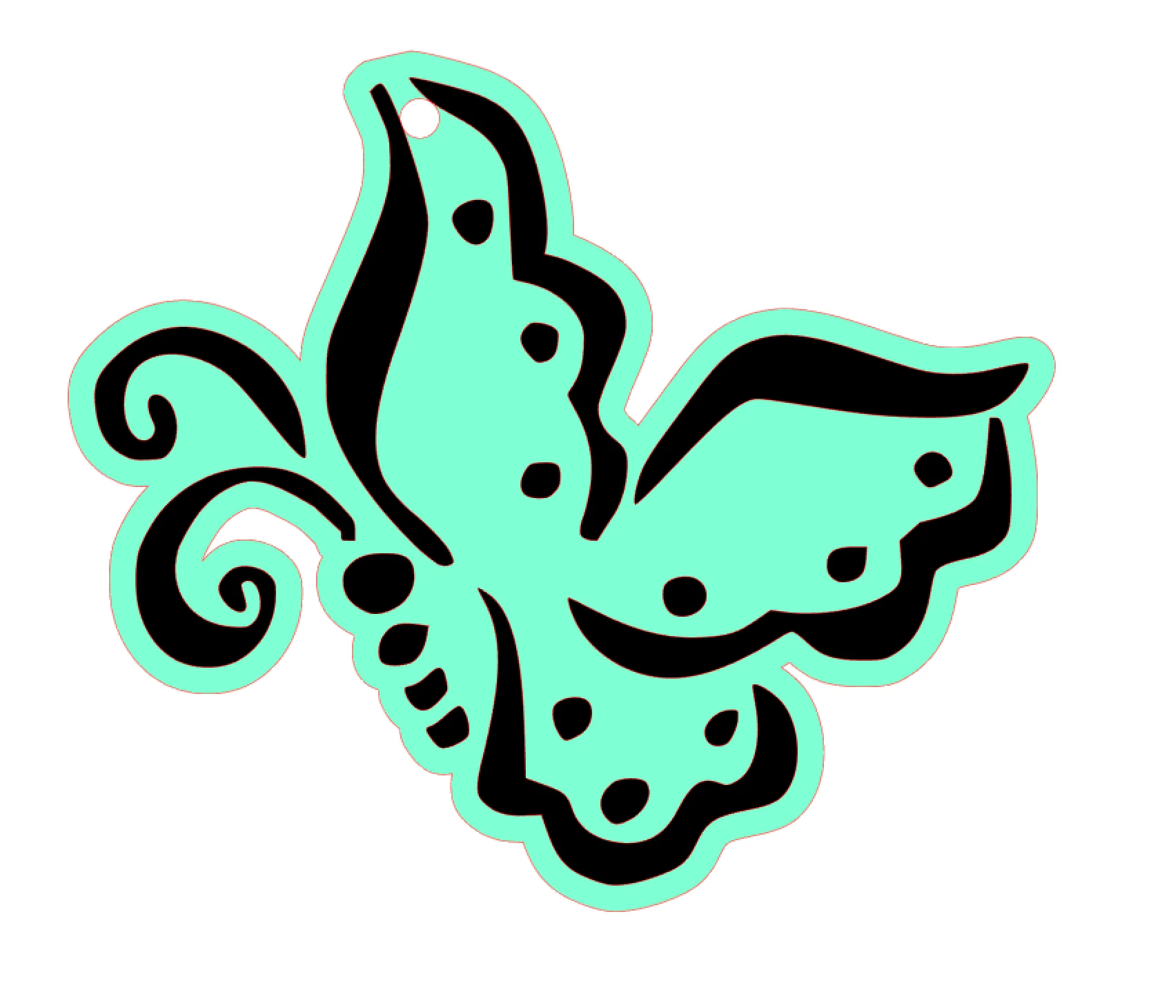Butterfly Side View #5 Acrylic Blank - Image 2