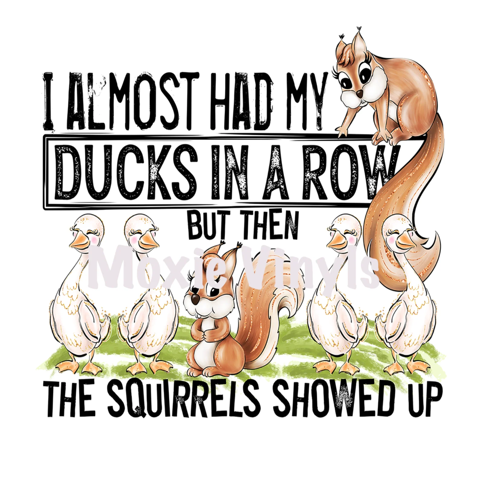 Ducks In a Row UV DTF Transfer