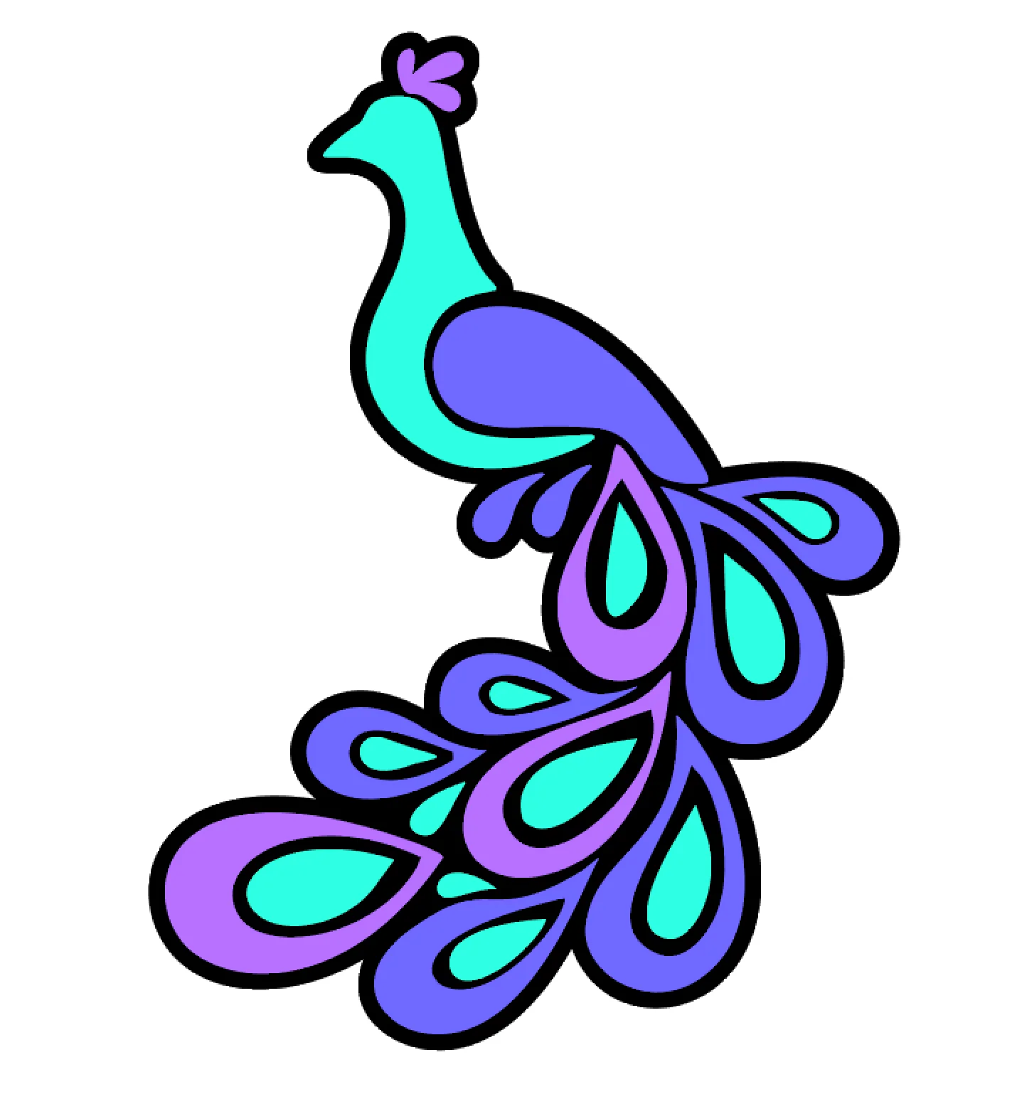 Elegant Peacock Acrylic Blank - Image 2