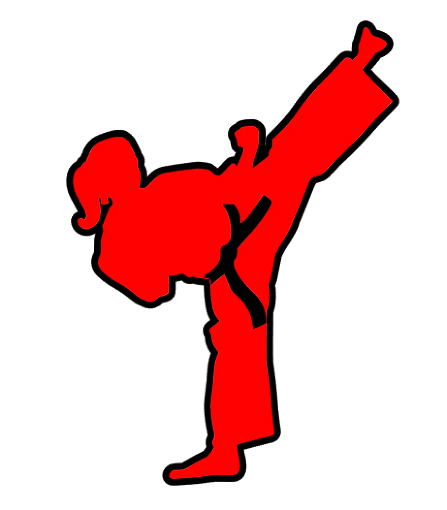 Female Karate Kick Acrylic Blank - Image 2