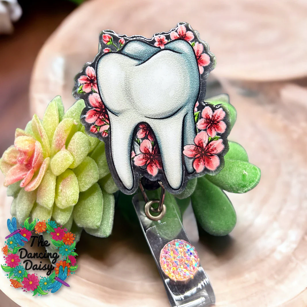 Floral Tooth Decal & Acrylic Blank COMBO - Image 2