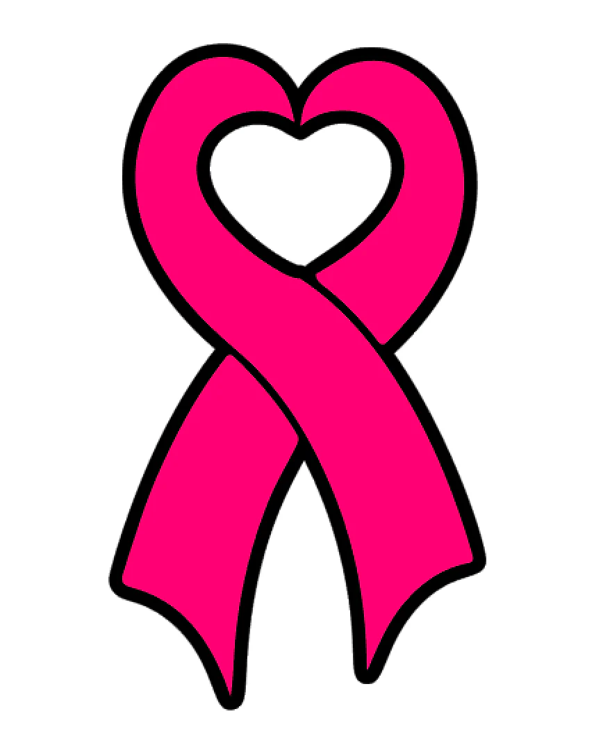 Heart Awareness Ribbon Acrylic Blank - Image 2