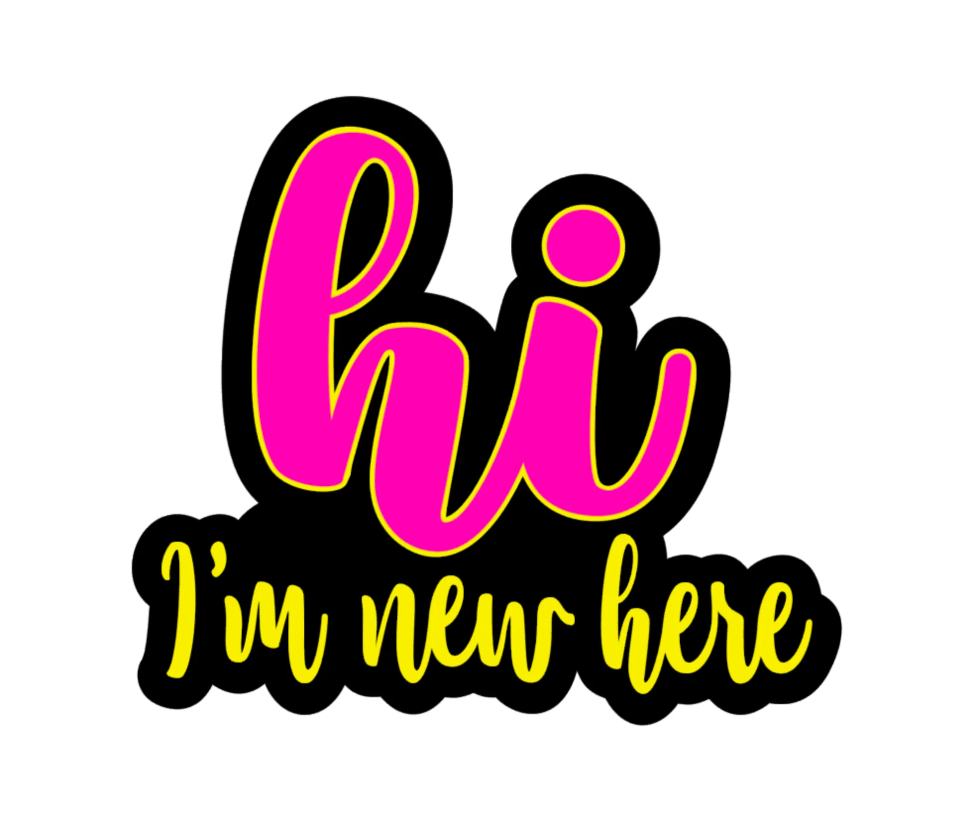Hi I'm New Here Badge Reel Blank