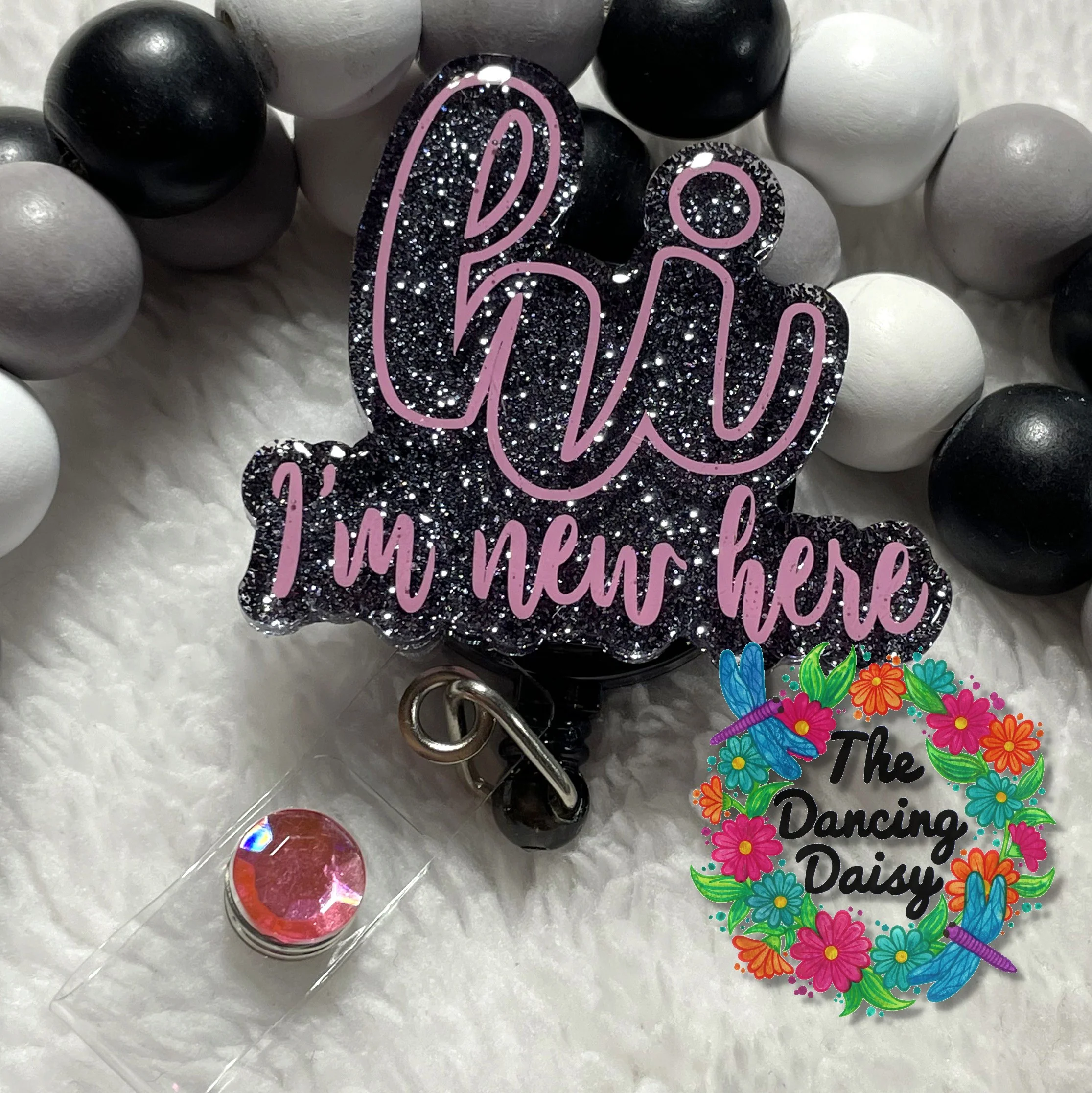 Hi I'm New Here Badge Reel Blank - Image 2