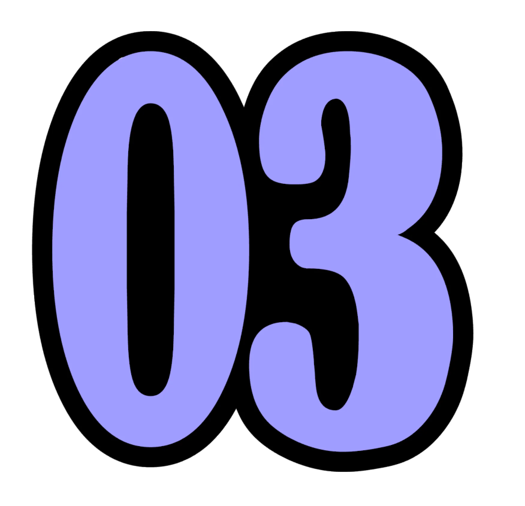Number 03 Acrylic Blank - Image 2