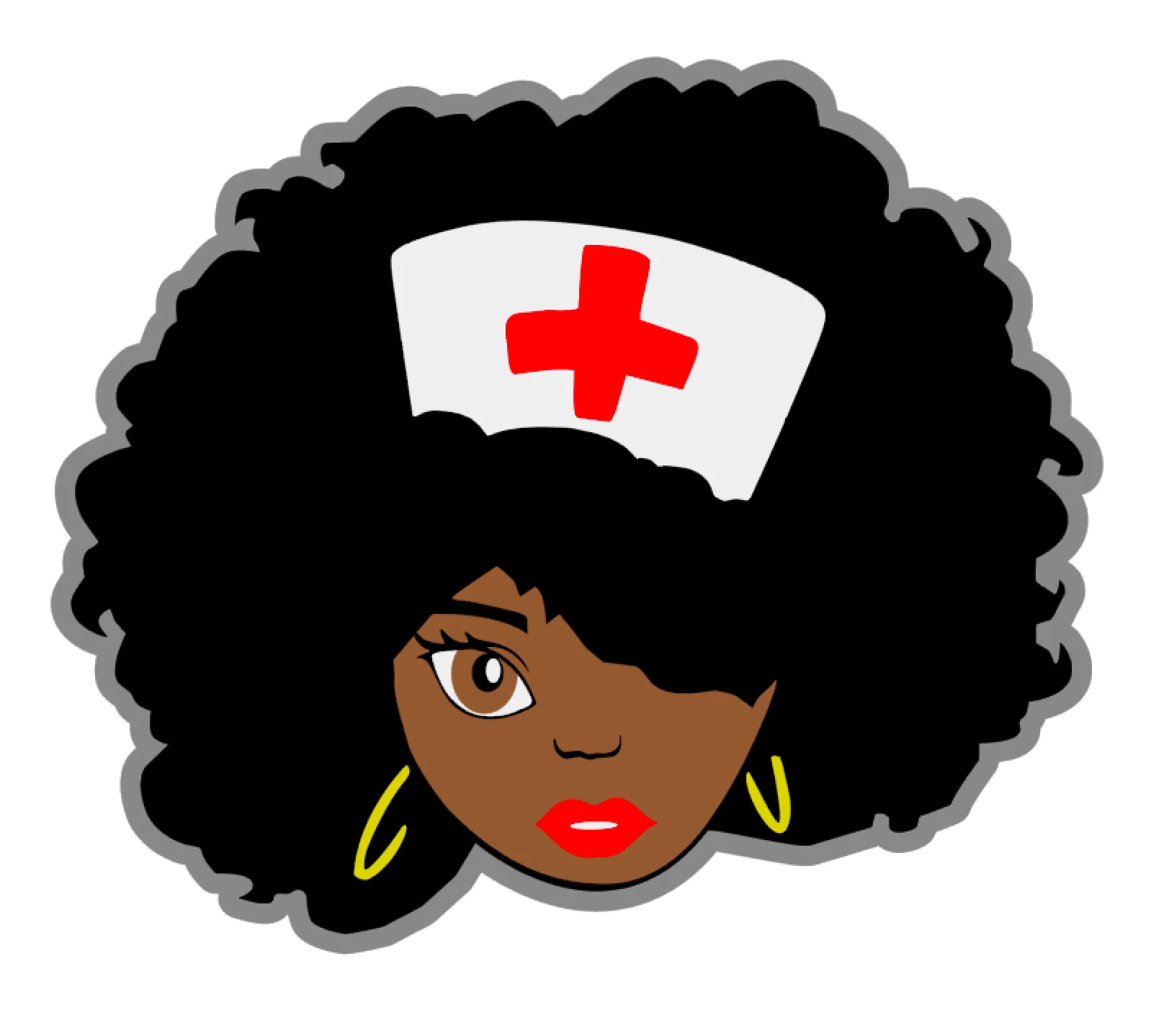 Nurse African American Acrylic Blank - Image 2