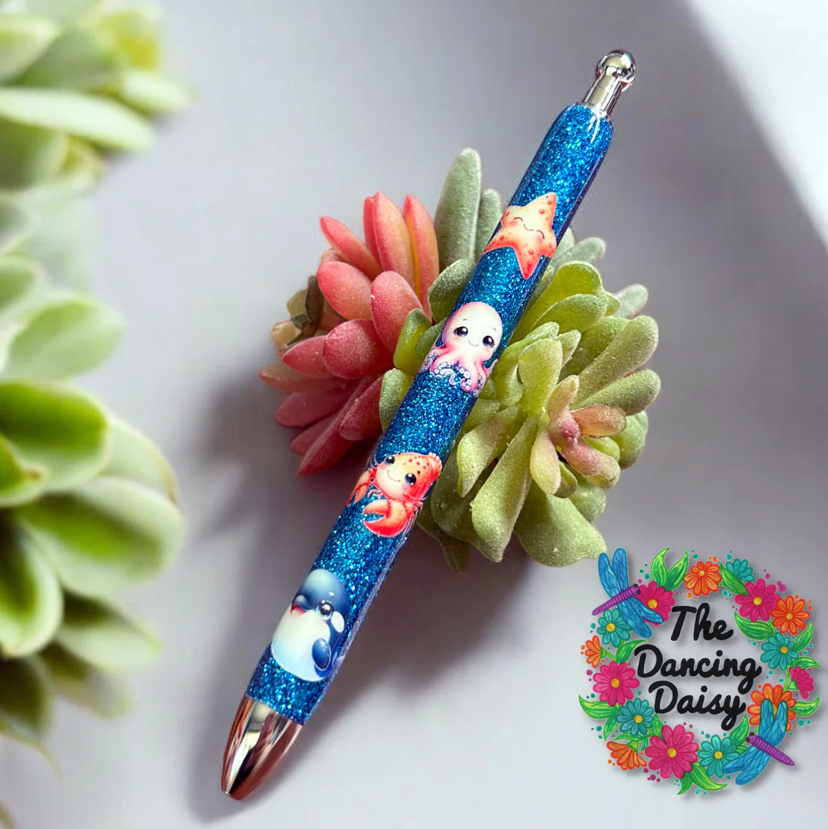 Ocean Life Pen Wrap UV DTF - Image 2