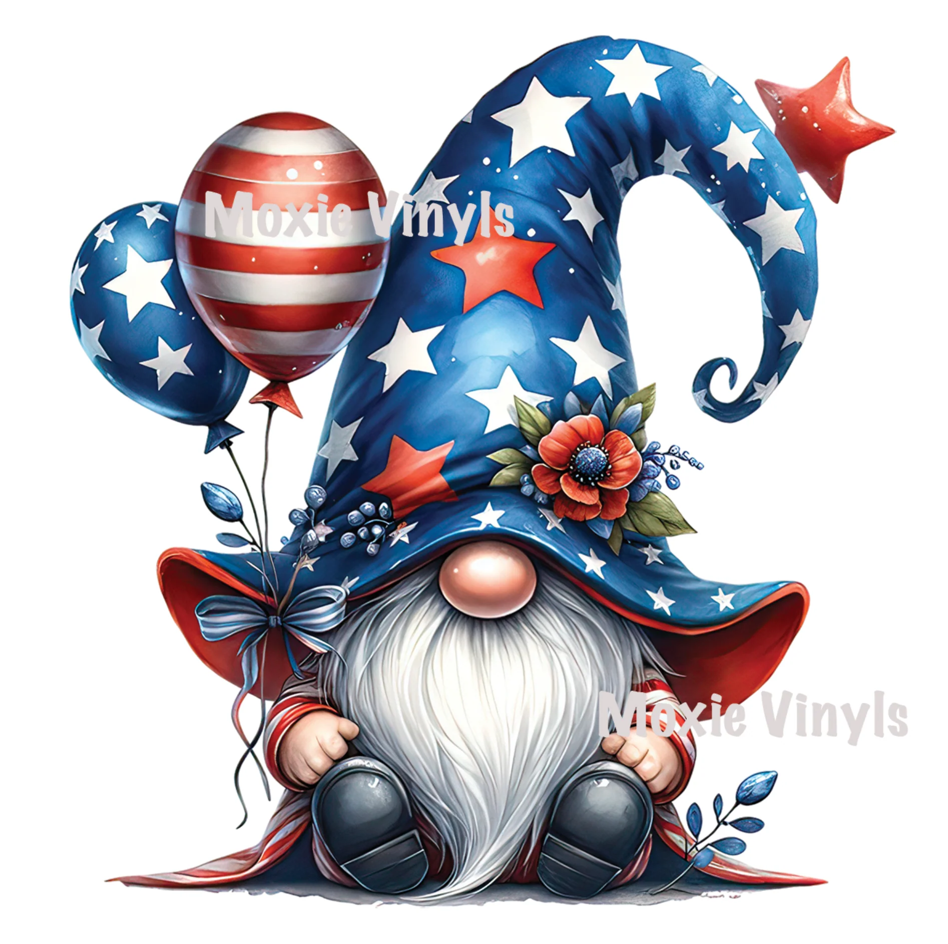 Patriotic Gnome Decal & Acrylic Blank COMBO