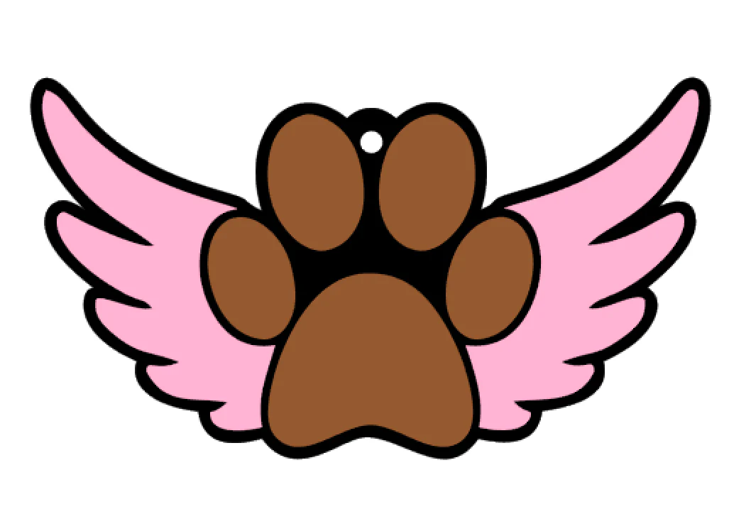 Paw Wings Acrylic Blank - Image 2