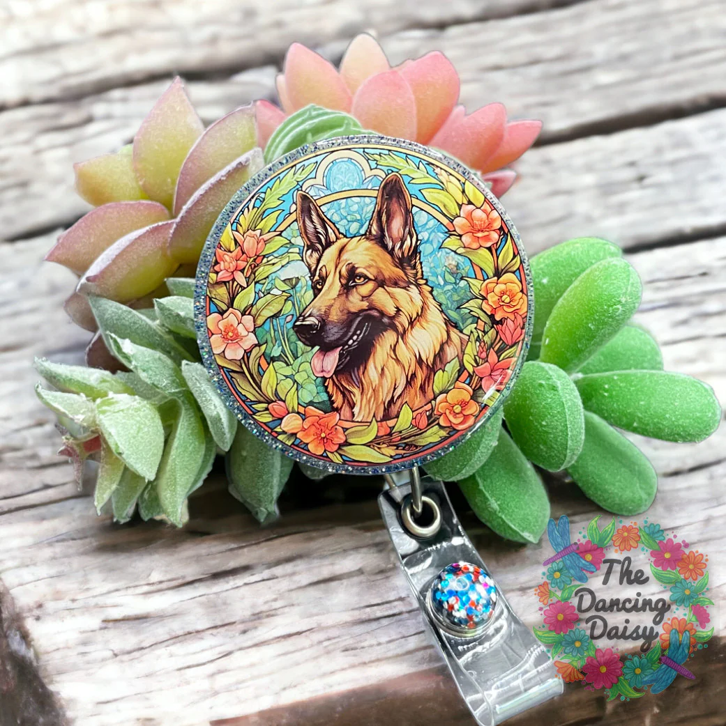 Stained German Shepherd Decal - Image 2