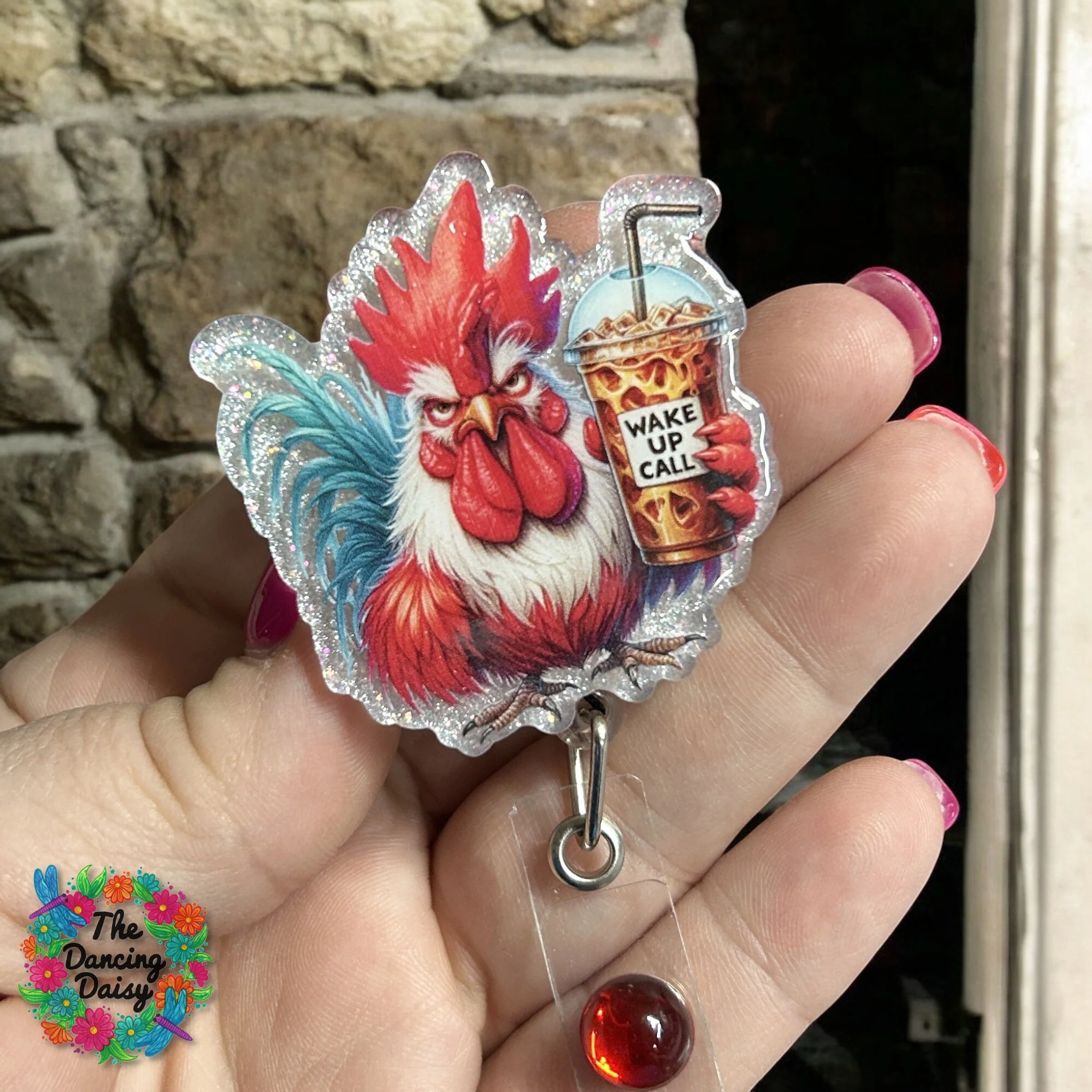 Wake Up Call Rooster Decal & Acrylic Blank COMBO - Image 2